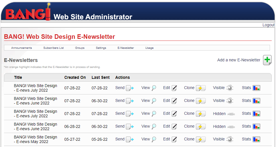 E-newsletter System Programmed in ColdFusion
