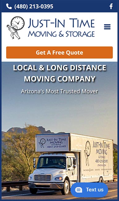 Responsive Moving Company Website Design