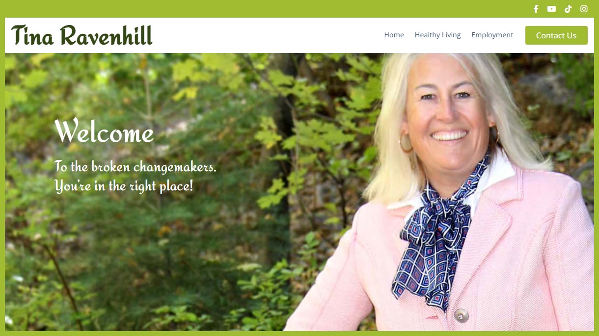 Tina Ravenhill Website Design Project