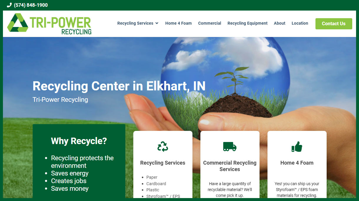 Tri-Power Recycling Website Redesign