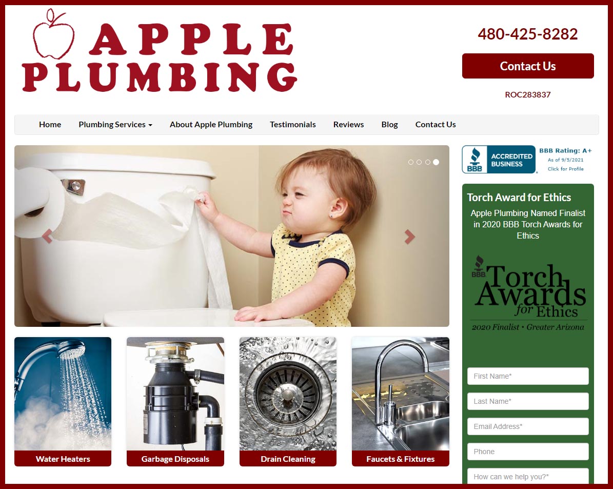 Website for Scottsdale Plumber Case Study