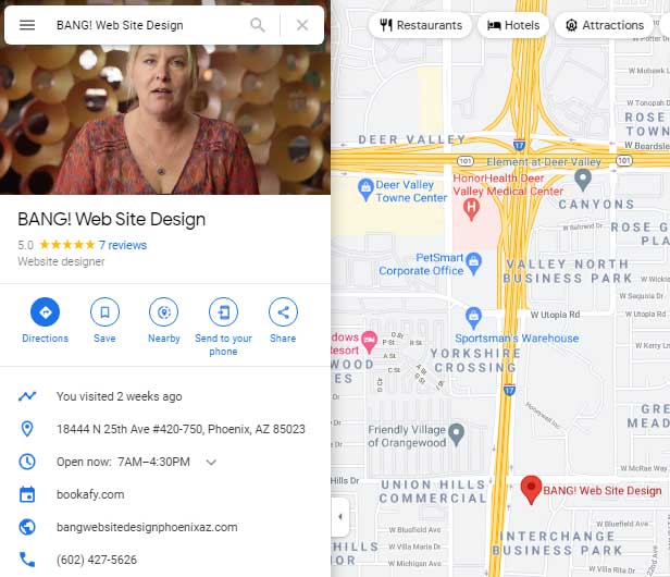 GMB / Google My Business Listing - Map View