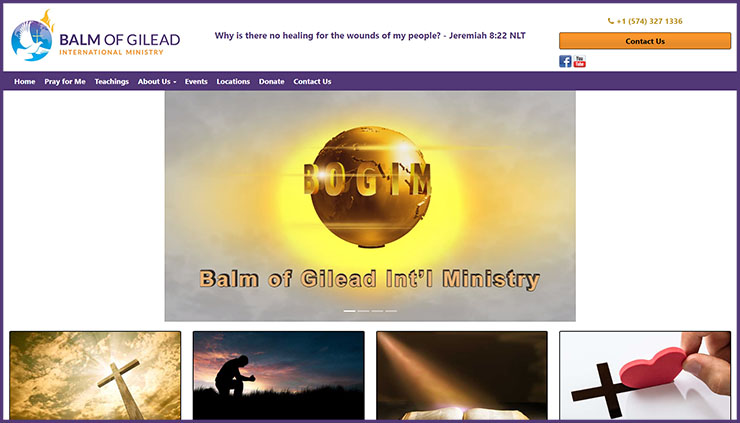 BalmOfGileadIntl.com Website for an International Ministry