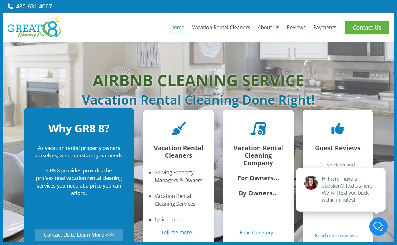 Home Services Cleaning Company Website Design