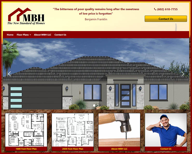 MBHaz.com Website for a Phoenix Home Builder